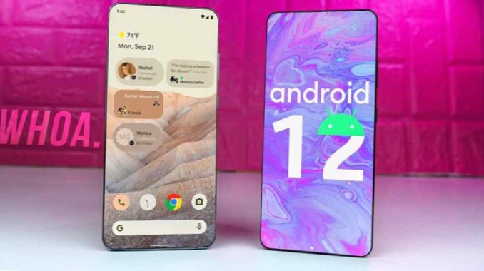 seznam aktualizací pro Android 12