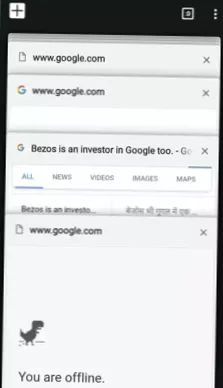 guias do Android Chrome ausentes