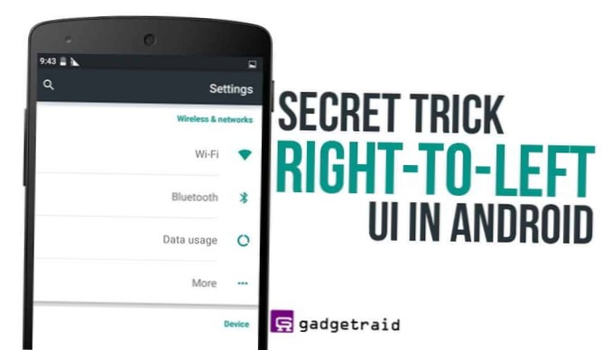 Android rozložení zprava doleva