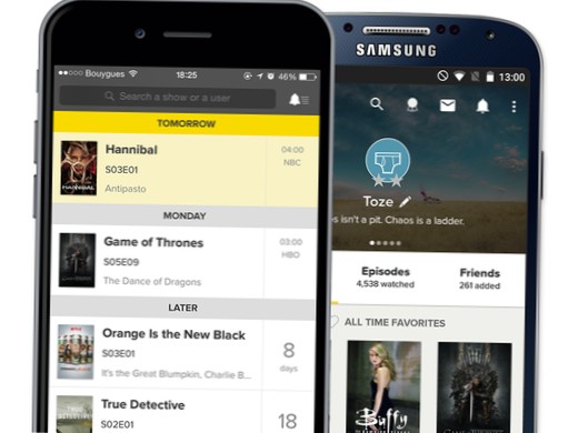 aplicație pentru a recomanda emisiuni TV