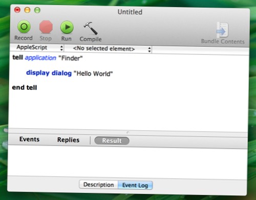 Ejemplos de AppleScript