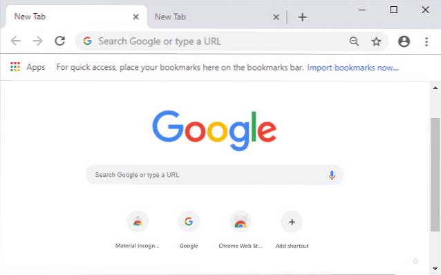 Anvend et let tema til Chrome Incognito