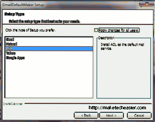 Zeptejte se MakeTechEasier Jak nastavit AOL Mail jako výchozí obslužný program e-mailu v systému Windows