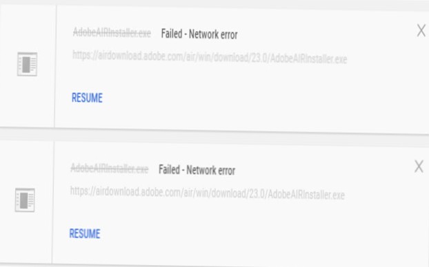 retomar automaticamente o download do cromo