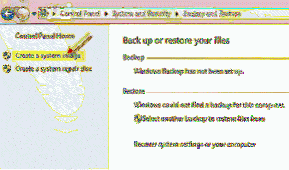 Backup and Restore Your Hard Drive in Windows 7/Vista