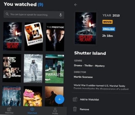 nejlepší aplikace pro sledování filmů