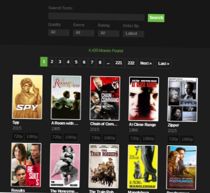 Meilleurs torrents et miroirs proxy Yify