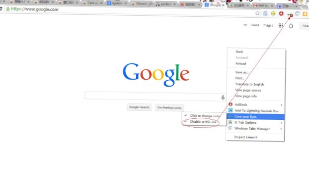Changer l'image d'arrière-plan de Google
