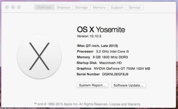 Controlla la versione del tuo Mac in OS X