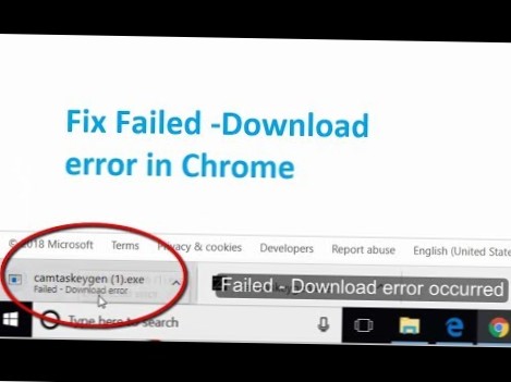 krom misslyckades nedladdning filplats android