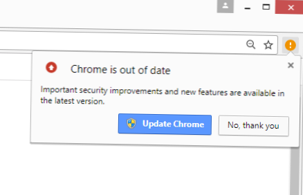 Chrome est obsolète