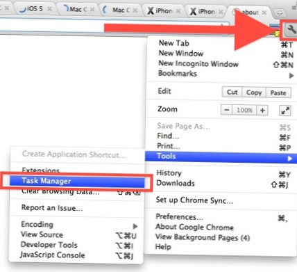 Chrome-sneltoets voor het doden