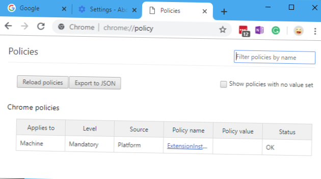 Chrome-Richtlinie