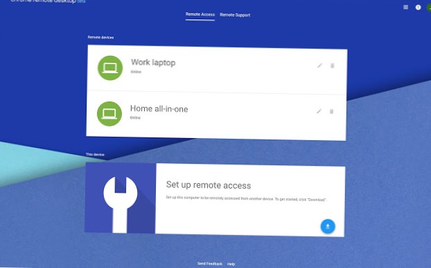 Chrome ekstern desktop udvidelse