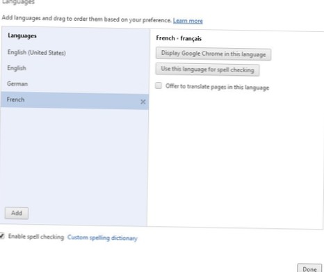 chrome spell check dictionary