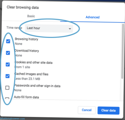 ryd browserhistorik for specifikt webstedskrom