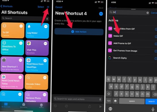 przekonwertować wideo na skrót do iPhone'a gif