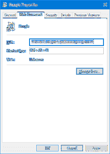 Opret webstedsgenveje (.URL), der åbnes i Edge