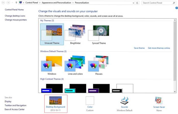 Creați-vă propriile teme personalizate Windows 8