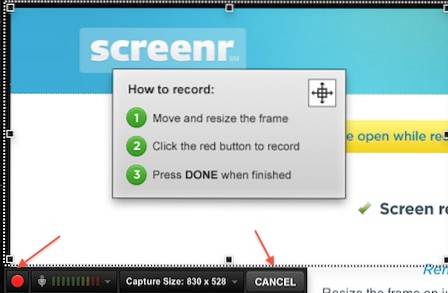 Screencasting multipiattaforma con Screenr