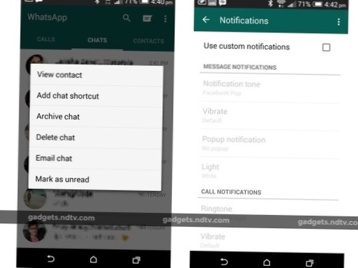 aangepaste privacy betekenis in whatsapp