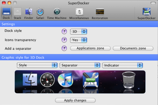 Personnalisez votre dock OSX avec SuperDocker