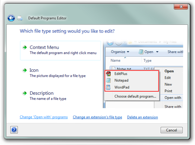 Default Programs Editor - A Useful File Association Editor for Windows