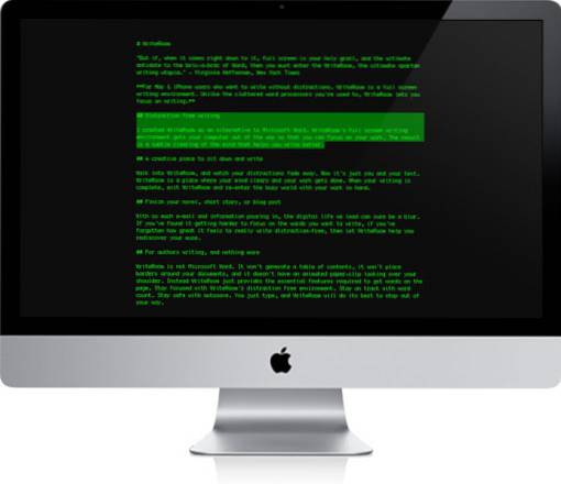 Écriture sans distraction avec WriteRoom pour Mac