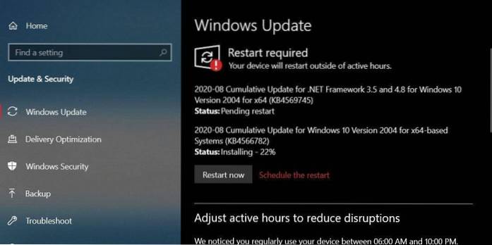 Download And Install KB4565351 Windows 10 Cumulative Update For August 2020 [Version 1909, 1903]