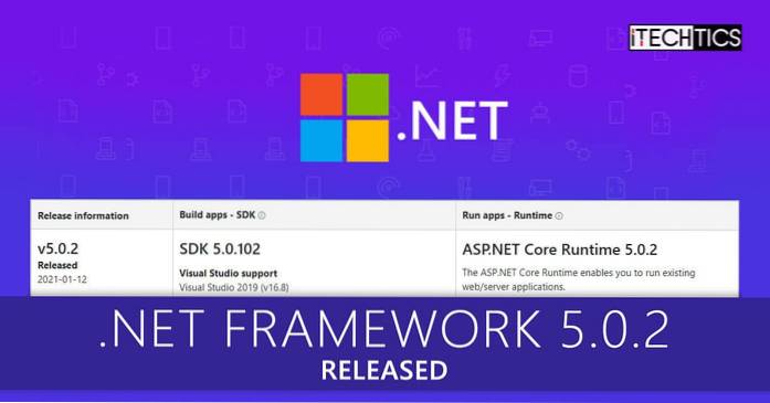 Download en installeer .NET Framework 5.0.2 (offline installatieprogramma's)