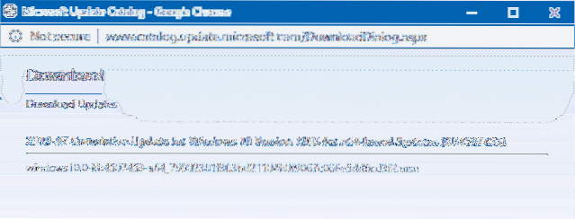 Scarica gli aggiornamenti di Windows (.msu) dal catalogo utilizzando PowerShell o browser