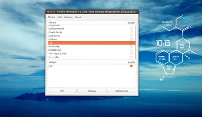 Configurez facilement la configuration de Conky avec Conky Manager