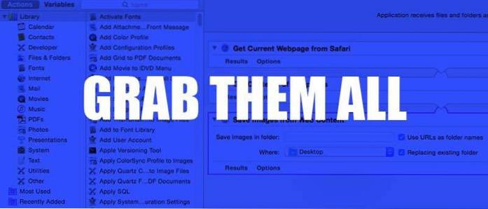 Laden Sie mit Automator ganz einfach alle Bilder von Webseiten in Safari herunter