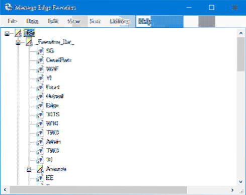 [EdgeManage] Dienstprogramm zur Verwaltung von Edge-Favoriten Ermöglicht das Importieren, Exportieren, Sortieren, Umbenennen und Verschieben von Favoriten
