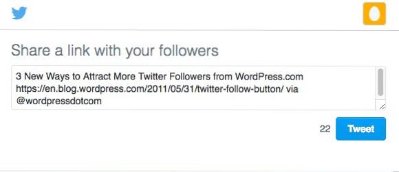 Embed Twitter Tweet button to Your WordPress Blog