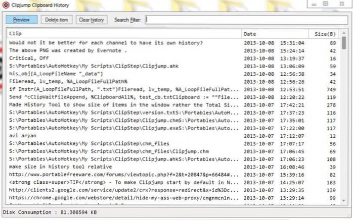 Migliora gli Appunti di Windows con ClipJump