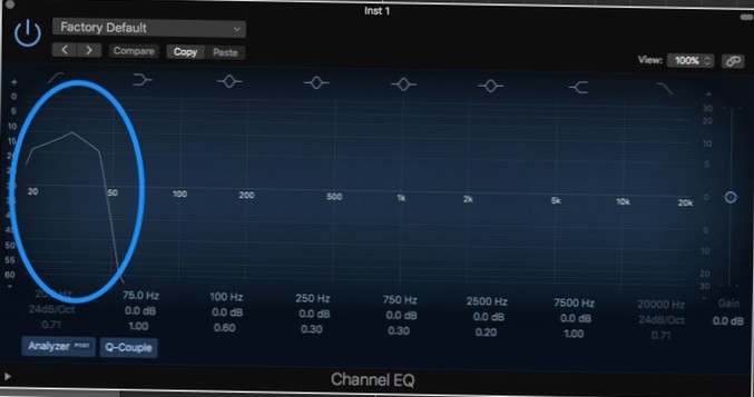 eq nízké frekvence
