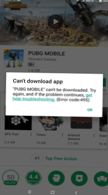 error 495 pubg mobile