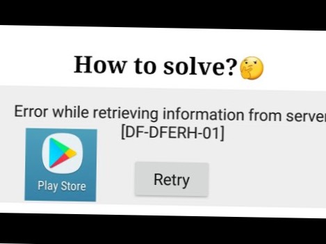 error while retrieving information from server df-dferh-01