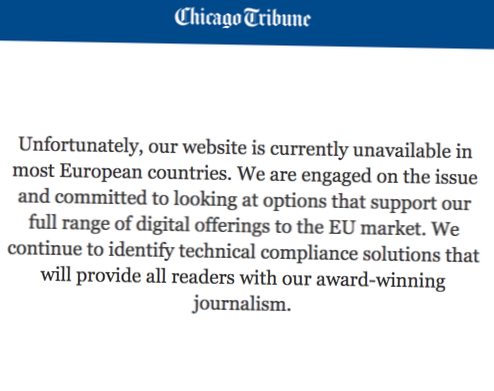 Blokkades van EU-websites en wat ze betekenen