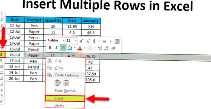 excel vba copy and insert multiple rows