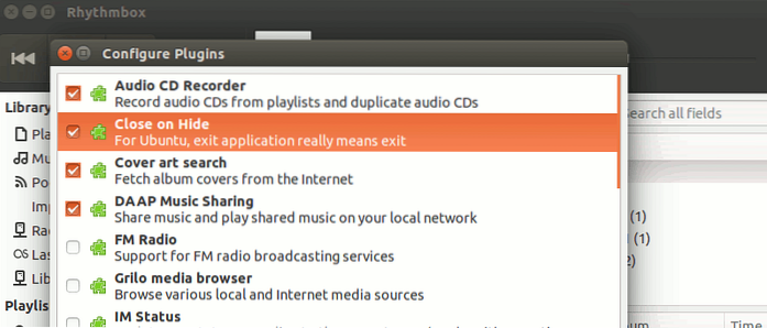 Exit Rhythmbox When You Click Close in Ubuntu