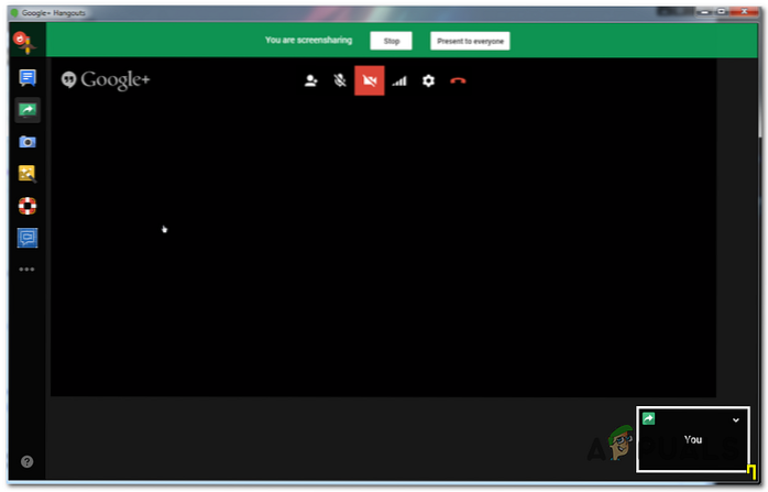 Fix- Google Hangouts black screen problem when sharing screen on Google Chrome