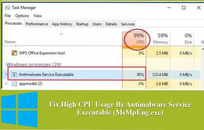 Fix MsMpEng.exe Causing High CPU and Disk Usage