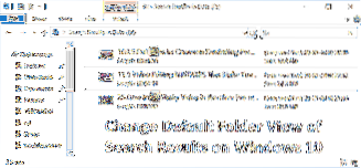 [Correctif] Les résultats de la recherche sont définis par défaut sur l'affichage du contenu dans Windows 10