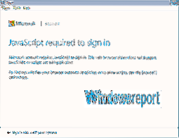 Fix- Skype error 'Javascript required to sign in' in Windows 10