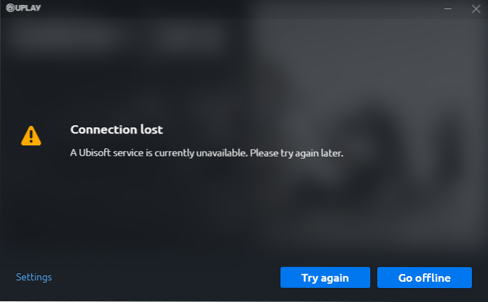 Fix Ubisoft-service is momenteel niet beschikbaar