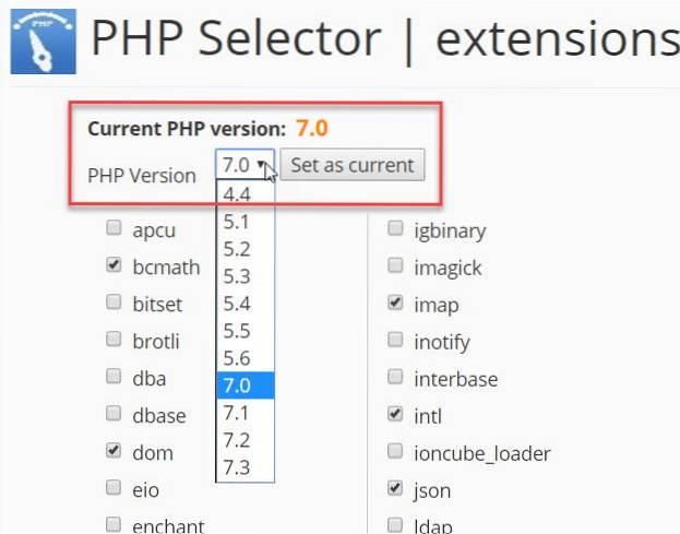 Fix Kan ikke ændre PHP-version på cPanel