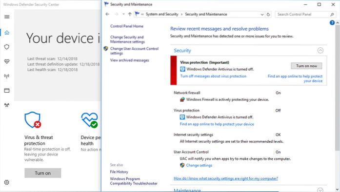 Fix- Windows Defender is not turning 'ON' issue in Windows 10