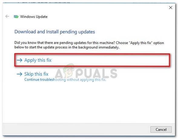 Remediați problema Windows Update Error 0x80240017 în Windows 10